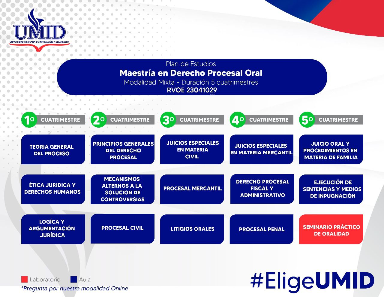 Plan de Estudios Maestría en Derecho Procesal Oral